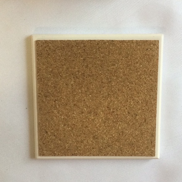 Absorba Stone coaster set of 4 purple iris - Picture 3 of 6